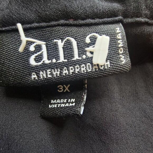 a.n.a A New Approach black romantic long sleeve, lace up blouse plus size 3x - Picture 8 of 11